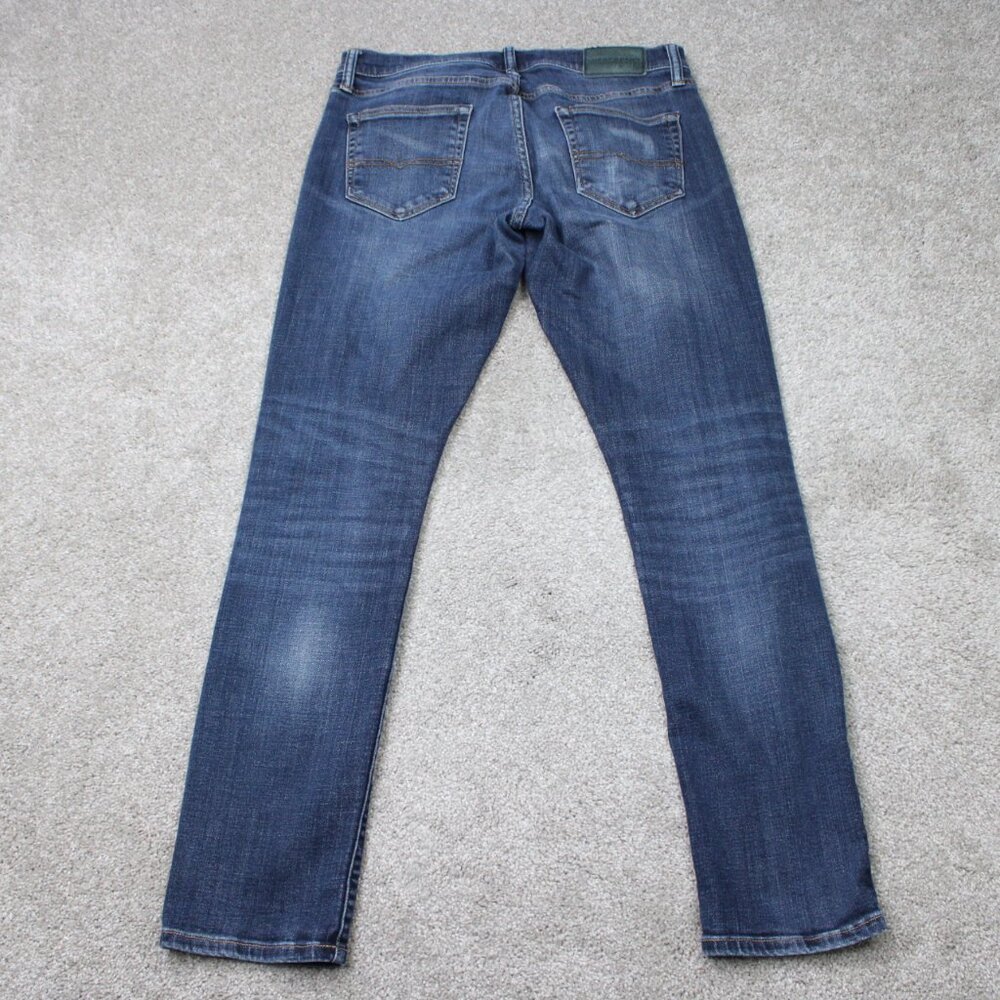 Lucky Brand Jeans Mens 30x32 Blue Coolmax 110 Slim 5-Pocket Stretch Demin - Picture 6 of 16